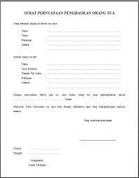 Seperti apa contoh nya yang baik dan benar? Contoh Surat Pernyataan Penghasilan Orang Tua Update 2020