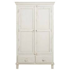 Armoire 2 Portes 2 Tiroirs En Manguier Blanc Patine Avignon Maisons Du Monde Kast Opbergmeubel Lades