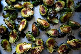 Brussels sprouts and pancetta tossed in garlic infused olive oil and seasonings. Ina Garten S Roasted Balsamic Brussels Sprouts Alexandra S Kitchen