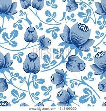 Realistic roses hand draw ornament. Vector Pastel Blue Vector Photo Free Trial Bigstock