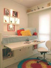 Pull Out Table Small Room Design Small Bedroom Girl Room