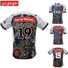 When the nrl indigenous all stars team run onto the field at lang park in brisbane this weekend, they will be drawing on dreamtime spirits to give them strength, courage and wisdom through their war cry and the art on their jerseys. Custom Names And Numbers Best Quality 2019 Fiji Home And Away Rugby Jerseys Rugby League Shirt Fiji Union Jersey Shirts S 3xl Buy At The Price Of 17 60 In Aliexpress Com Imall Com