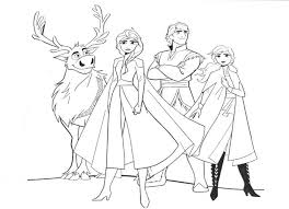 * * * * kolorowanki elza i anna. Kolorowanka Elsa Anna Kristoff Sven Maluchy Pl