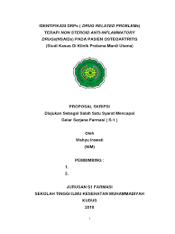 System saraf pusat dan sebagainya (direktorat bina farmasi komunitas dan klinik, 2004). Contoh Proposal Skripsi Farmasi Klinik Tulisan