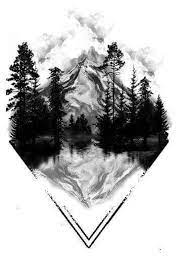 Pin By Kanashii On Lasse Landscape Tattoo Forest Tattoos Nature Tattoos