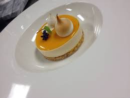 Chef Nicolas Jardin Hazenut Streusel Pineapple Rosemary Compote Mango Mousse White Chocolate Deco Mango Cremeux And M Mango Mousse Desserts Cooking Recipes