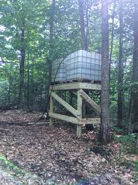 Water Tank Tower For Gravity Fed Water To Deer Camp Deer Camp Water Tank Renewable Energy Projects
