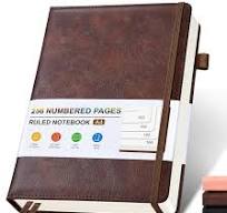 A6 Hardcover Leather Notebook - Finger Design Journal For Writing & Note  Taking