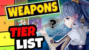 Genshin impact weapons tier list. Ultimate Ayaka Weapons Tier List Genshin Impact Mistsplitter S Reflection Freedom Sworn Youtube