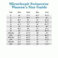 Miraclesuit Swimsuit Size Chart Miraclesuit Size Chart