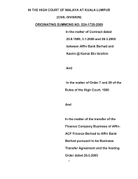 Latest ea form, pay slip or bank statement. In The High Court Of Malaya At Kuala Lumpur Civil