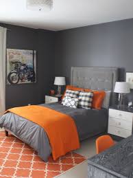 Imposing Kids Bedroom In Grey Painting And Furnishing Decorated Bedroom Orange Minimalist Kids Room Grey Bedroom With Pop Of Color