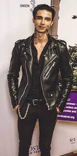 Pin By Rin Michaelis On Andy Biersack Leather Jacket Outfit Men Leather Jacket Men Tight Leather Pants