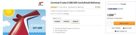 We did not find results for: Newegg Gift Card Promotion Get 200 Carnival Cruise Gc For 185 W Promo Code Emctatc44