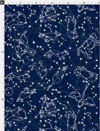 Nursery Wallpaper Constellations Night Sky Animal Star Etsy Navy Blue Nursery Galaxy Fabric Blue Nursery