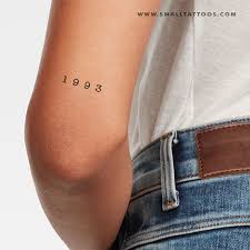 Wrist Birth Year Tattoo Designs 1993 Birth Year Temporary Tattoo Set Of 3 Hidden Tattoos Tattoos Tattoo Set