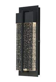 The light is a soft yellow. Maxim 56193 Cascade 16 Led Bubble Glass Wall Sconce Black Bubble Glass Walmart Com Walmart Com
