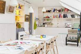 Art Studio Ideas How To Design Beautiful Small Spaces Expanding Creative Horizons In 2020 Art Studio Design Kids Art Studio Art Studio At Home