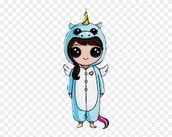 Kawaii cute drawing for girls. Unicorn Pijama Kawaii Cute Girl Draw So Cute Unicorn Girl Free Transparent Png Clipart Images Download