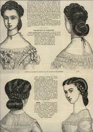 Ladies Of The 1860s La Modes Illustree For November 1862 Victorian Hairstyles 1860s Hairstyles Historical Hairstyles