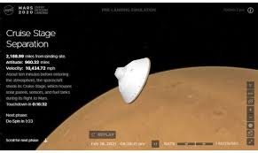 According to nasa, during landing, the rover will plunge through the planet's thin atmosphere, with a heat shield first, at a speed of about 20,000kph, before a parachute and powered descent slow the rover down to about. 8id Fwjw9ofzzm