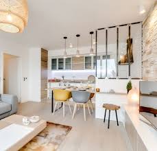 Myhomedesign A Fait De Ce 3 Pieces En Vefa Un Appartement Chic Et Chaleureux Materiaux Choisis Cuir Amenagement Maison Amenagement Appartement Salon Ouvert