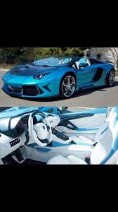 Future Blue Aventador With Custom Blue And White 2 Tone Interior Lamborghini Cars Best Luxury Cars Sports Cars Luxury