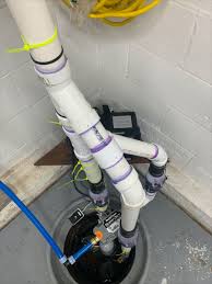 Sump Pump System Backup Sump Pump Installation For Preventing Water Table Flooding Basement Floor In 2020 Sump Pump Installation Sump Pump Sump Pump Discharge