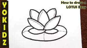 How to draw lotus flower easy. How To Draw A Lotus Easy Youtube