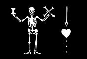 Jolly roger is the traditional english name for the flags flown to identify a pirate ship about to attack, during the early 18th century (the later part of the golden age of piracy). Jolly Roger Wikipedia