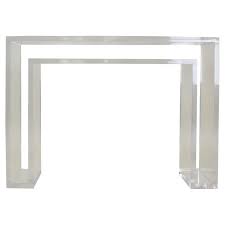 Modern Double Lucite Console Table In 2020 Modern Console Tables Console Table Modern Console