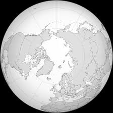 149 million km² (29.2%) are dry land; File Blankmap Ao 090n North Pole Png Wikipedia