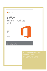 Microsoft Office Home And Business 2016 1 User Pc Key Card Microsoft Office Small Business Software Microsoft