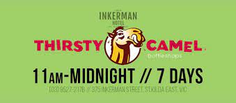 Under liquor licensing act 1997, liquor must not be supplied to persons under 18. Bottle Shop Thirsty Camel Inkerman Hotel Home Facebook