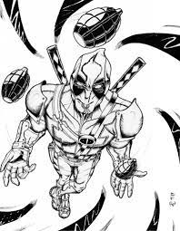 free printable deadpool coloring pages for kids avengers transformers unicorn coloriage de nounours gratuit