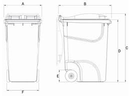 Restmulltonne 360 Liter Mulleimer Weiss Aus Hdpe