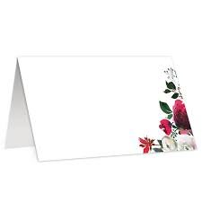 Amazon Com Holiday Escort Cards Set Of 50 Red Floral