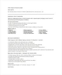 caregiver resume example 7+ free word