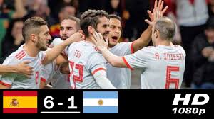 Spain has allowed the opposing team to score more than one goal in one of its last 10 competitions Spain Vs Argentina 6 1 All Goals Highlights 27 03 2018 Video Yardhype Com
