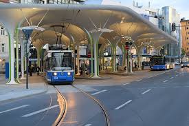 Munchner Freiheid Bus Tram Station Bus Station Bus Urban Planning