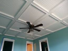 Diy Suspended Ceiling Alternative In Our Basement I Replaced The Acoustic Tiles With These Diy B Basement Ceiling Ceiling Tiles Basement Diy Suspended Ceiling