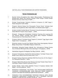 Contoh tesis pendidikan kode y (hardcopy). Contoh Tesis Manajemen Pendidikan