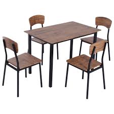 ﻿with a design that pairs well with your preference for transitional country styling the brightleaf collection will provide a functional addition to your casual dining space. Homcom 5 Piece Modern Counter Height Dining Table And Chairs Set Walmart Com Walmart Com