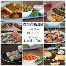 Cover with cling film, leave in the fridge and bang in the oven to warm through when it's time to eat. Easy Entertaining With These Recipes To Make Ahead Of Time Easy Dinner Party Entertaining Recipes Summer Entertaining Recipes