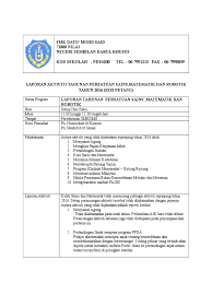 Contoh format laporan aktiviti laporan aktiviti universiti kebangsaan malaysia 1.0 contoh penulisan laporan tahunan unit kokurikulum kadet remaja sekolah motto: Laporan Tahunan Persatuan Sn Mm 2016