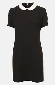 Topshop Contrast Collar Shift Dress Fashion Clothes Pretty Outfits