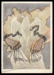 The palace of versailles is the world's largest royal domain. 3rd Reich Germany Anti Versailles Treaty Propaganda Postcard 91123 Hippostcard
