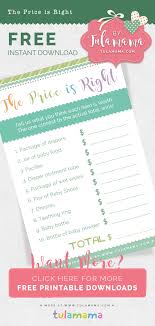 Prep a list of baby items and specific quantities (for example, a box of 100 diapers or a stroller) and total their retail price before the shower. The Easiest Price Is Right Baby Shower Game Template Printable Baby Shower Games Free Printable Baby Shower Games Baby Shower Gifts For Guests