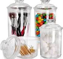 DEAYOU 4 Pack Clear Plastic Jars, Plastic Storage Jar with Lid, Candy  Cookie Container for Vanity,33 Oz/23 Oz/13 Oz