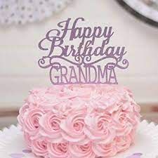 It has a front pouch with two tassel zippers for easy access to keys, phone, wallet and anything else. Amazon Com Purple Happy Birthday Grandma Cake Topper For Party Decoration Handmade